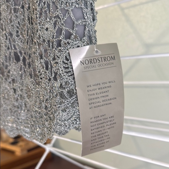 Gray Crochet Lace beaded tank top JS Collections. XL NWT (C2) - Picture 3 of 11